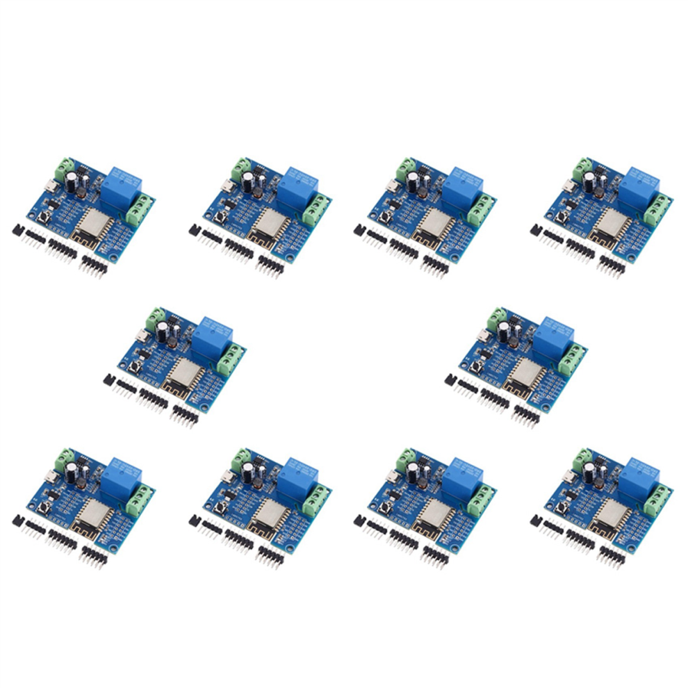 10X Wifi Relay Controller Module, Dc 5V 8V-80V Esp8266 Wireless Module Esp-12F For Iot Smart 4852495062140