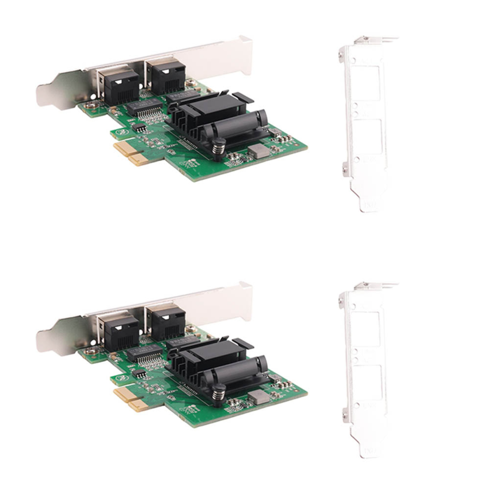2X 2-Port Gigabit Pcie Network Card 1000M Dual Ports Pci Express Ethernet Adapter With 82571Eb Lan Nic For 4852495062737
