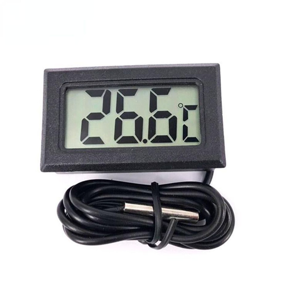 (black) Mini Lcd Display Car Fish Tank Aquarium Refrigerator Embedded Electronic Digital Thermometer Indoor And Outdoor Thermometer