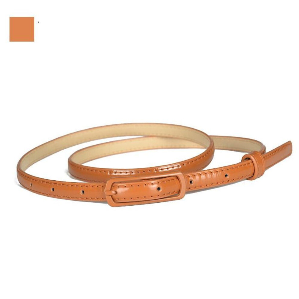 (camel) 1pcs Ladies Fine Belt Japanese Word Buckle PU Belt Ladies Fashion Belt Thin Waist Skirt