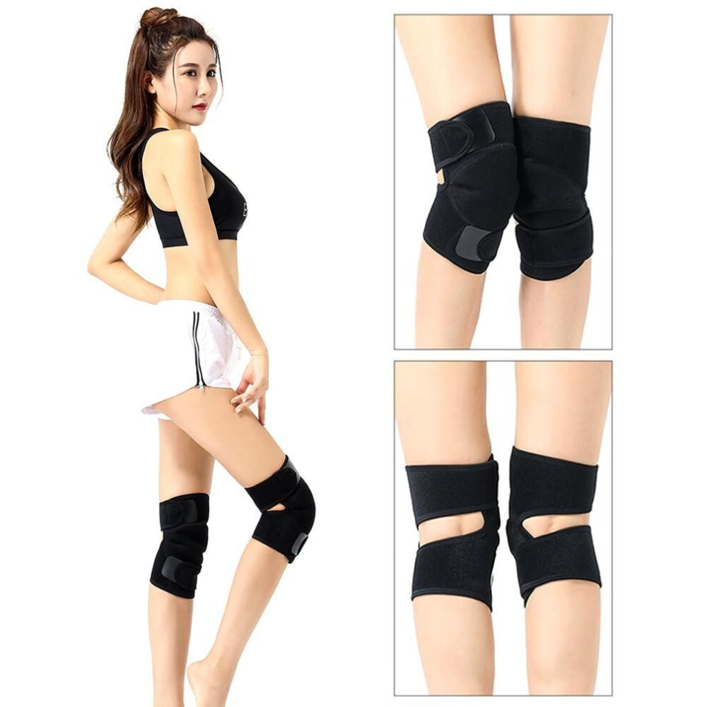 (black, One size) (joy Choose)new Self Heating  Knee Pad Magnetic  Knee Support Belt Brace