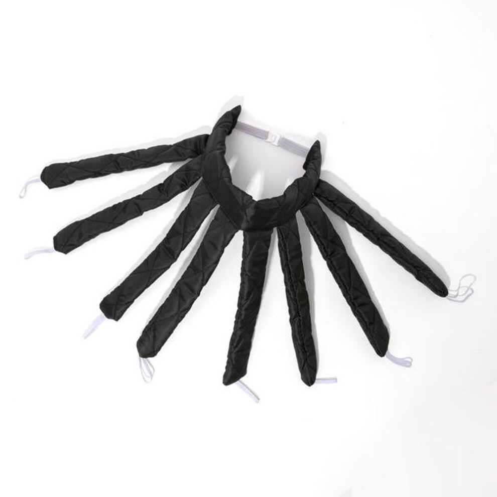 (black) Lazy Hair Curler Hair Heatless Curling Rod Sleeping Wave Formers No Heat Curls Ribbon
