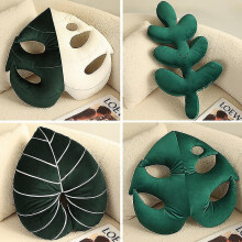 (pink 50cm) Plush Leaf Pillow Kawaii Plushie Lifelike Cushion Room Decor Stuffed Plant Toy 3d Leaves Household Sofa Pillow Cute Green Girl