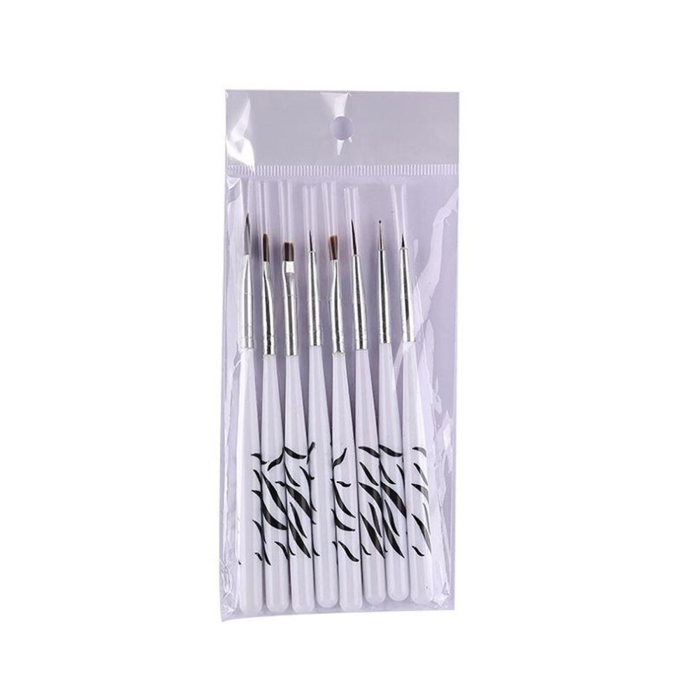 (as the picture, 8pcs) 8pcs/set Nail Art Acrylic French Stripes Design Brush Dotting Picking Pen Manicure Tool