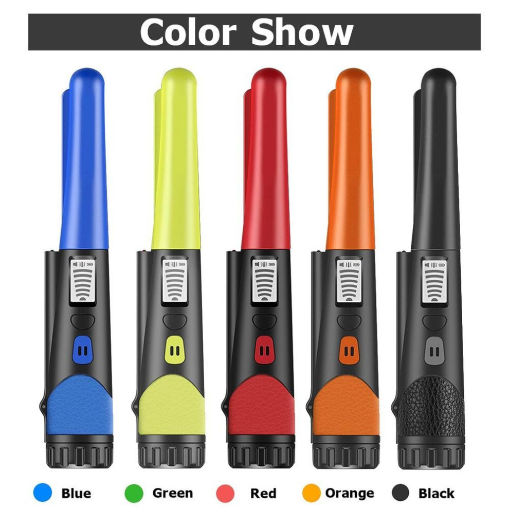 (red) Metal Detector Pinpointer Waterproof Handheld Led Metal Detector Wand Pin Pointer With Belt Holster Small Gold Metal Detector For Kids And Adults