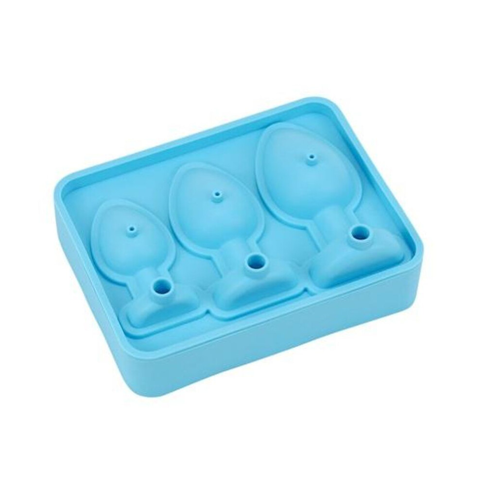 (sky blue) Ice Cube Tray Funny Butt Plugging Ice Mold For Whiskey Cocktail Candy Jelly Diy Mold Tool For Funny Party Pranks And Humorous Drinks