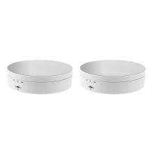 2X 360 Degree Round Rotating Turntable Display Stand Photography Accessories Studio Photo Background New(White)