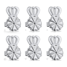 3-Pairs Earring Backs,Earring Backs Lifter(Silver)