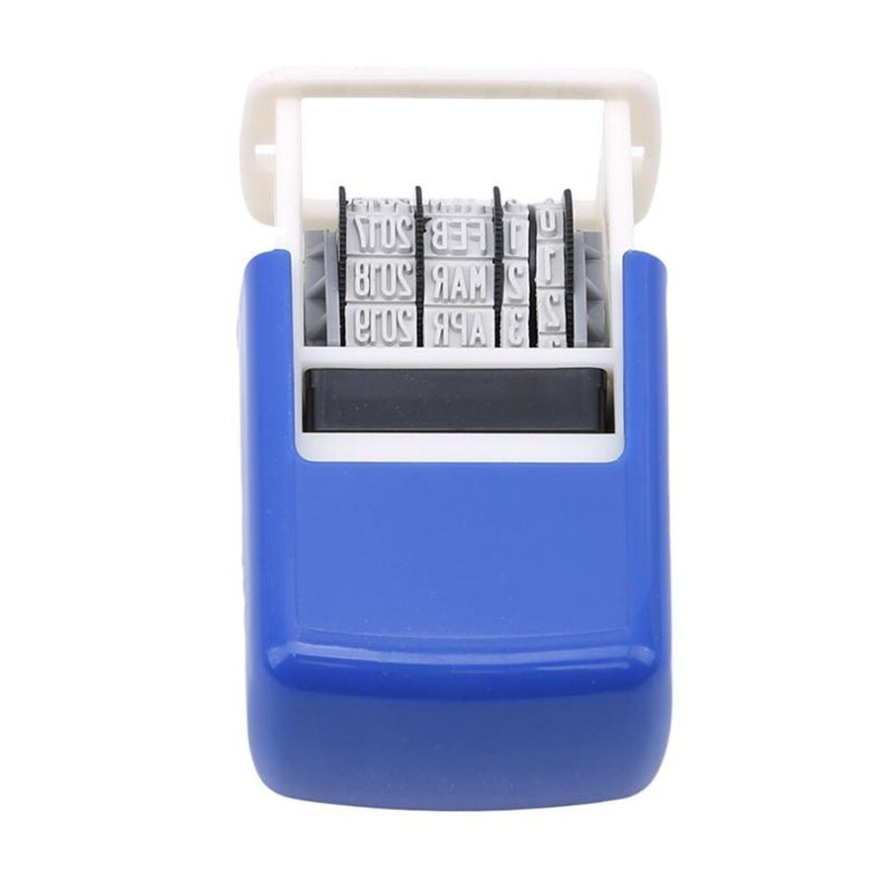 (blue) Handle Account Date Stamps Stamping Mud Set Mini Self-inking Stamps Scrapbooking Office Supplies