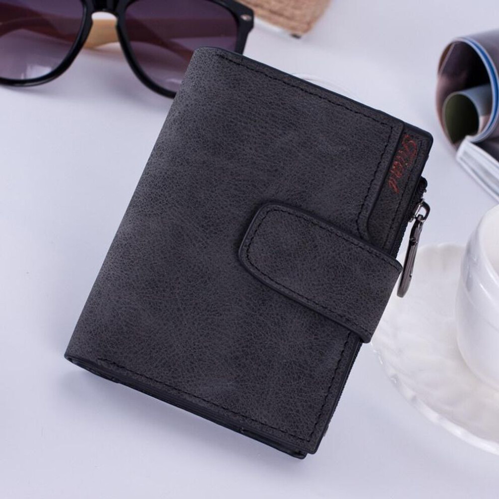 (black) Women Useful Clutch Wallet Short Hasp Mini Money Bag Purse Card Holder
