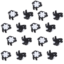 14 pezzi chiodi per scarpe da golf antiscivolo girano velocemente torsione vite accessori chiodi forniture da golf nero + bianco