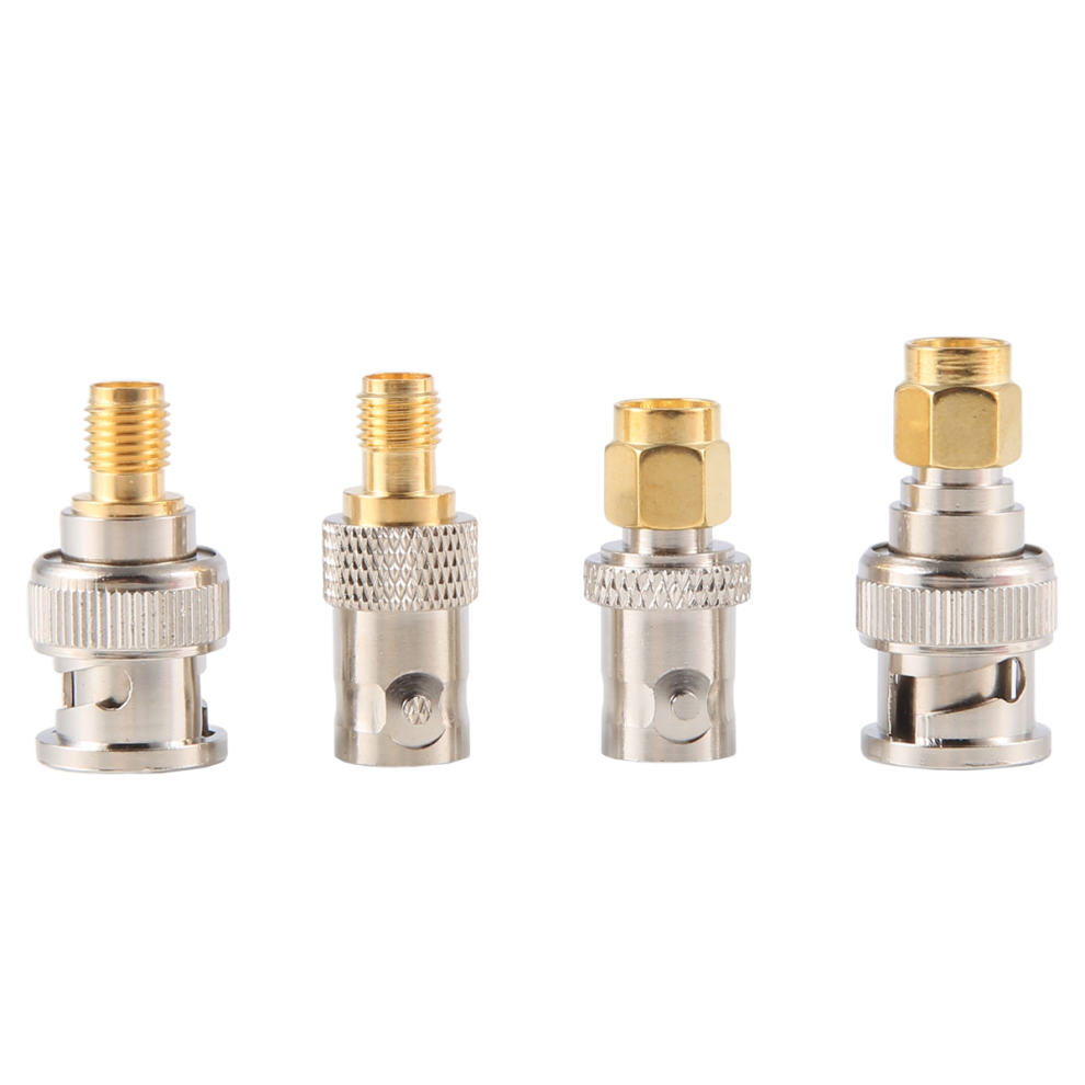 4Pcs Bnc To Sma Type Male Female Rf Connector Adapter Test Converter Gold 4762215902956