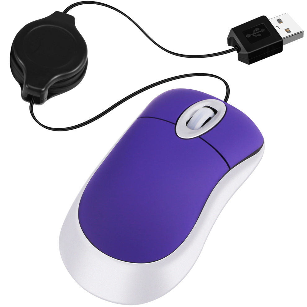 Photos - Mouse Mini USB Wired  Retractable Tiny Small  1600 DPI Optical