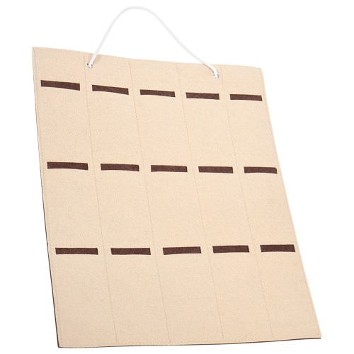 Organizer per occhiali da sole, 15 scomparti, beige e marrone 2
