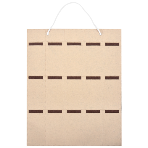 Organizer per occhiali da sole, 15 scomparti, beige e marrone