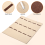 Organizer per occhiali da sole, 15 scomparti, beige e marrone 7