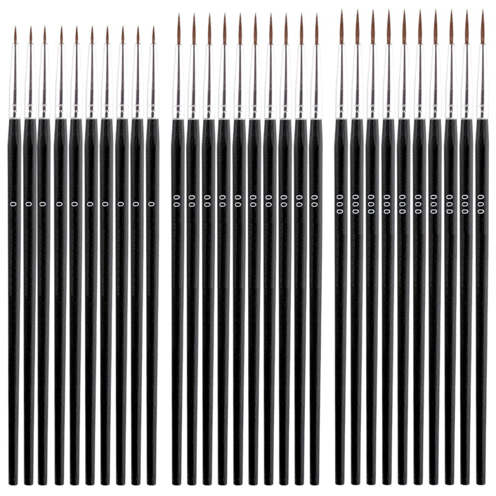 60pcs Detail Paint Brushes, Fine Tip Paint Brush with 3Sizes 0 00 000