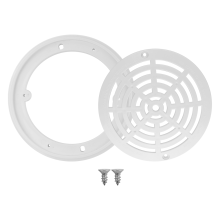 8-Zoll-Pool-Hauptablaufabdeckung, oberes Gitter, untere Montageplatten, weiße Ersatz-Pool-Ablaufabdeckung, Pool-Auslassabdeckung