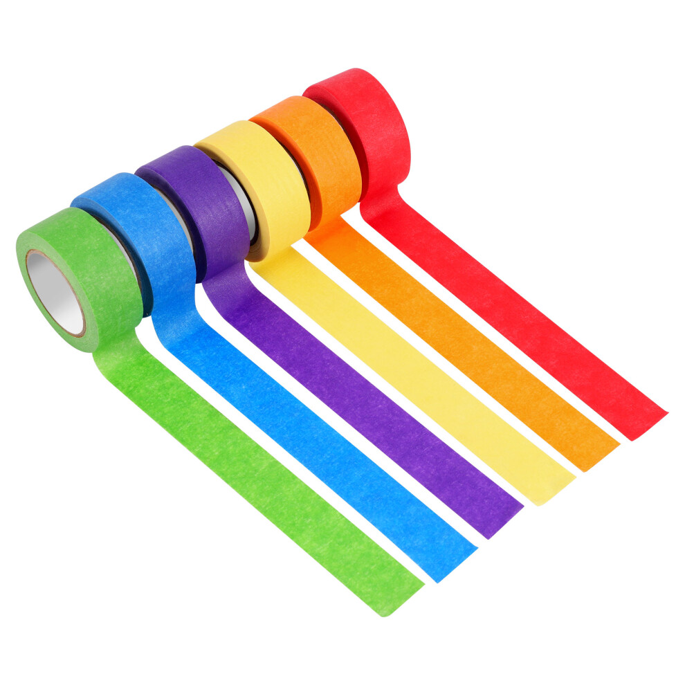 Masking Tape,6 Different Color Rolls- 1 Inch X 13 Yards (2.4Cm X 12M) 4763603091665