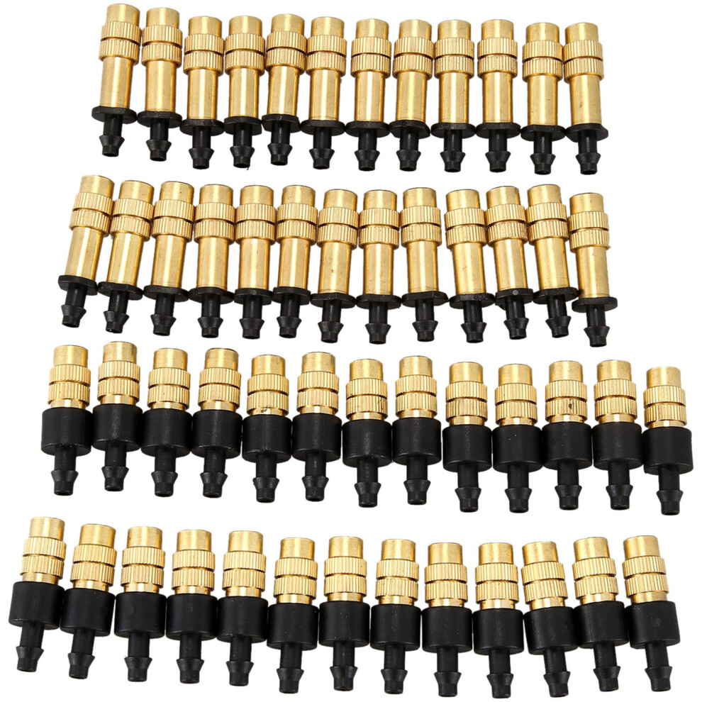 Lot de 50 pulvérisateurs réglables en laiton avec buse de brumisation pour mini arrosage goutte à goutte du jardin