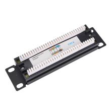 Sieťový patch panel CAT6 s 8 portami, 6,89 palca, 1U, rack so zásuvkou RJ45