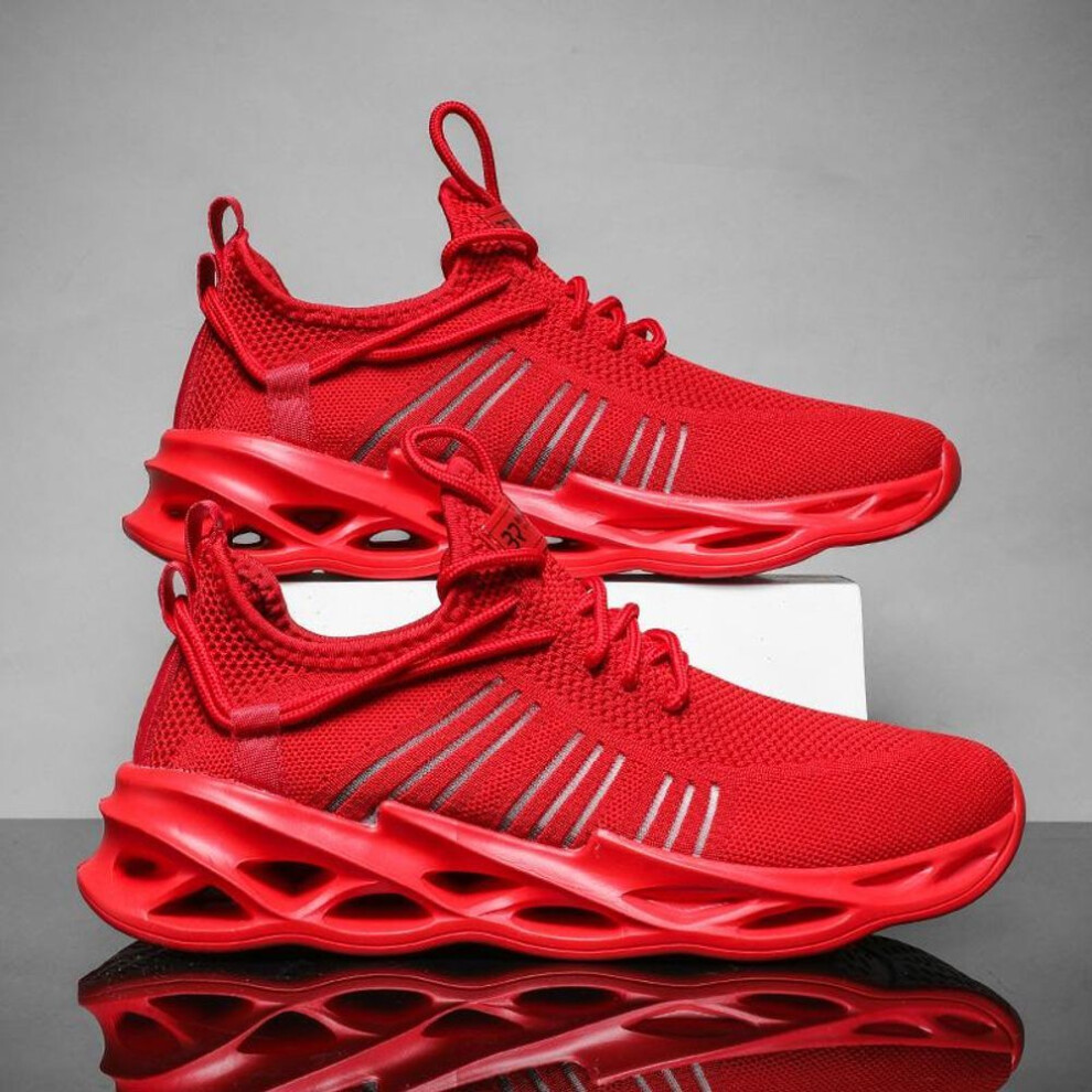 (red, 45) TUINANLE Men Sneakers Breathable Shoes Outdoor  Comfortable Couples Red Shoes