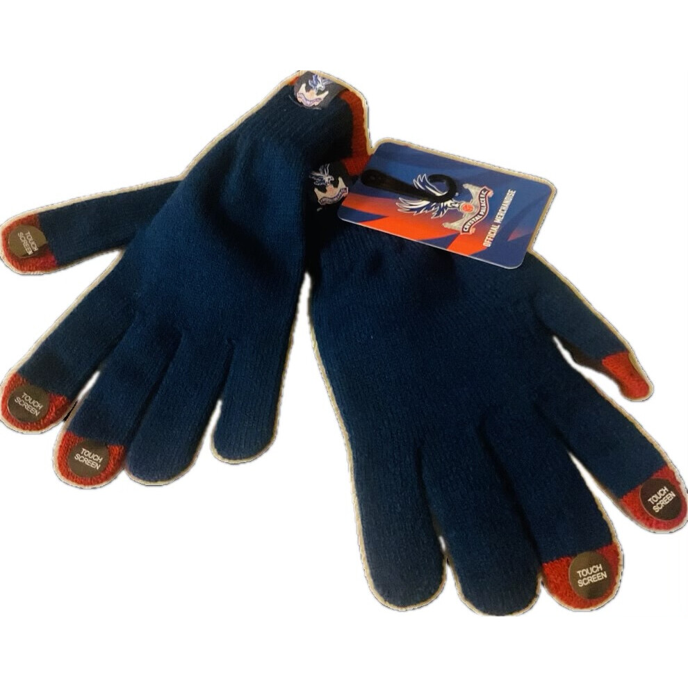 Official Crystal Palace FC navy touchscreen gloves