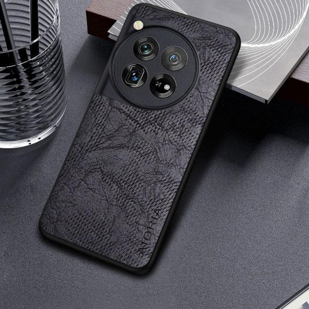 (black, Oneplus 12) Case for OnePlus 12R 12 5G   Business wind cortex pattern Leather cover for oneplus 12 12r  case