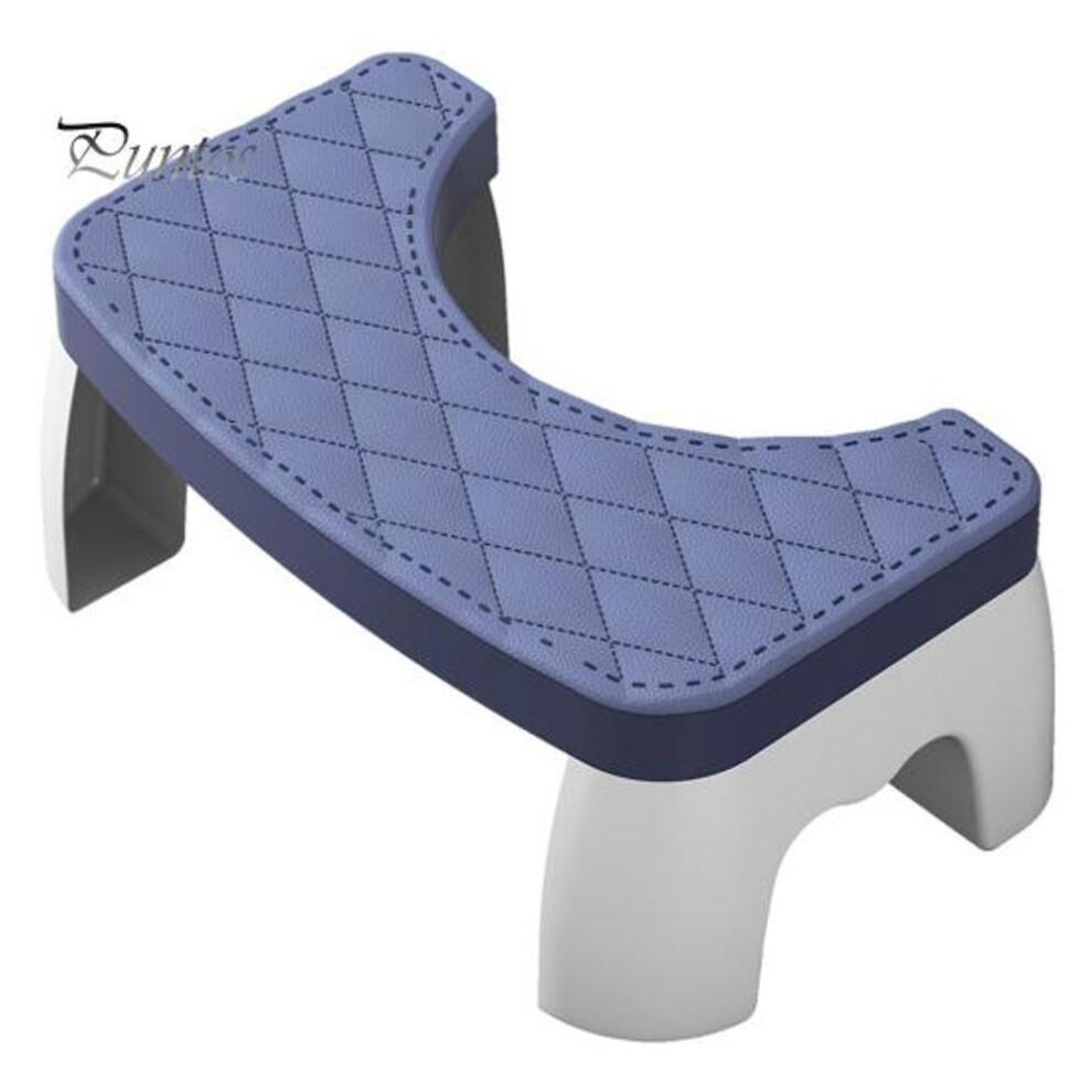 (blue) Toilet Potty Stool 7 Inch Heavy Duty Easy Healthy Bowel Movements Relieve Hemorrhoids Constipation Ergonomic Toilet Stool