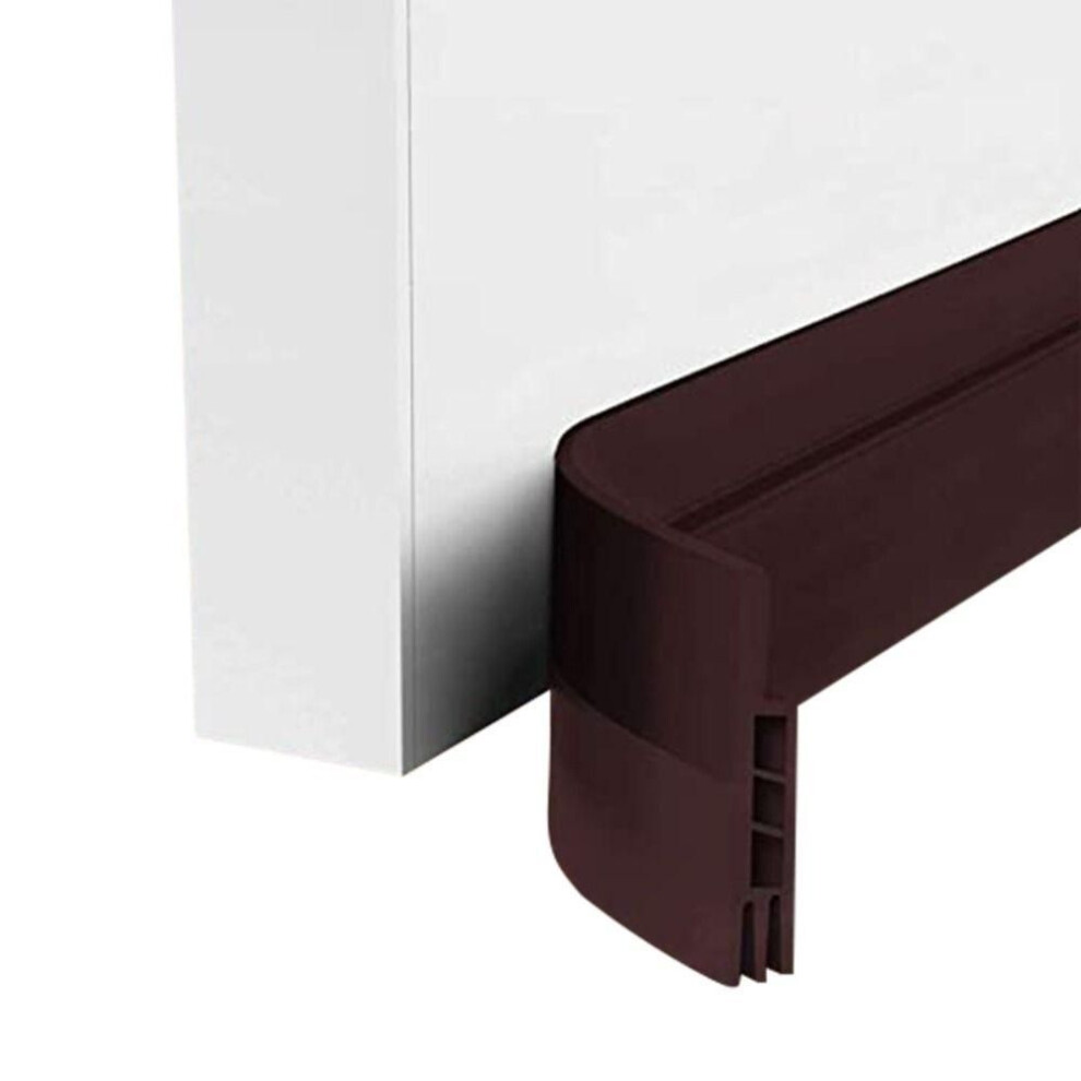(brown) Bar Window Blocker Door Bottom Seal Strip Weather Strip Under Door Draft Stopper Weatherstrip