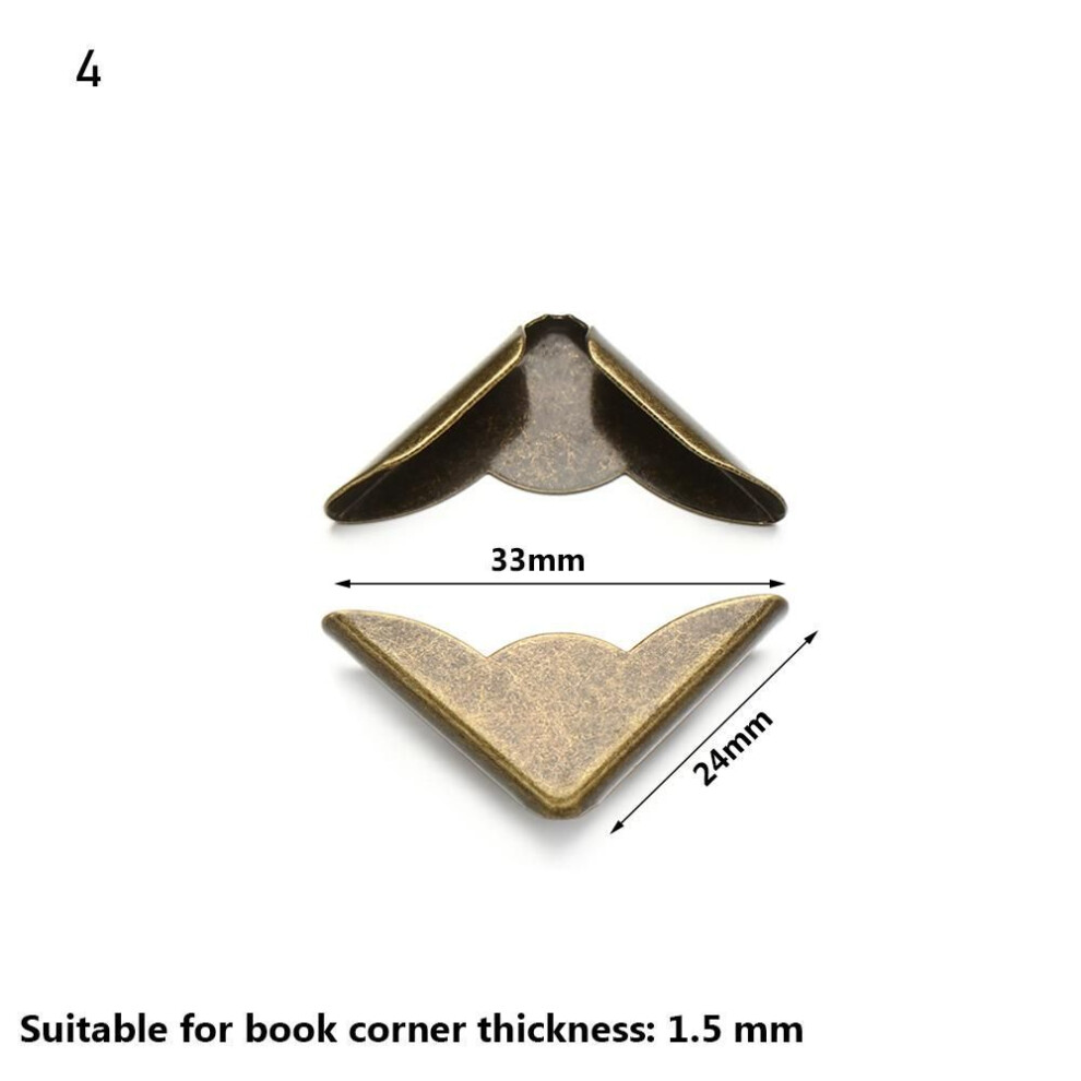 (4) Crafts Book Decoration Menus Book Corner Protector Scrapbook Accessories Metal Corners Photo Albums