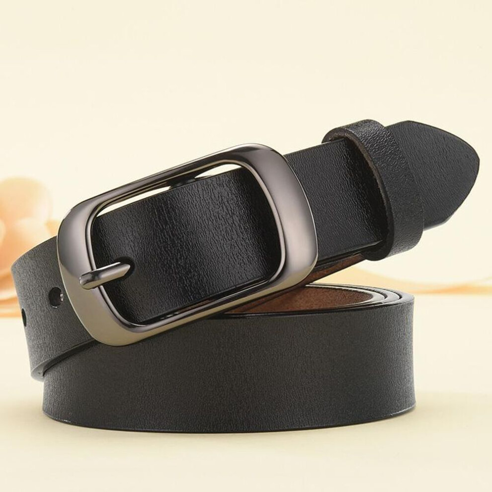 (black, 95cm) Dinisiton New Women Genuine Leather Belt For Female Strap Casual All-match Ladies Adjustable Belts Designer High Quality Brand