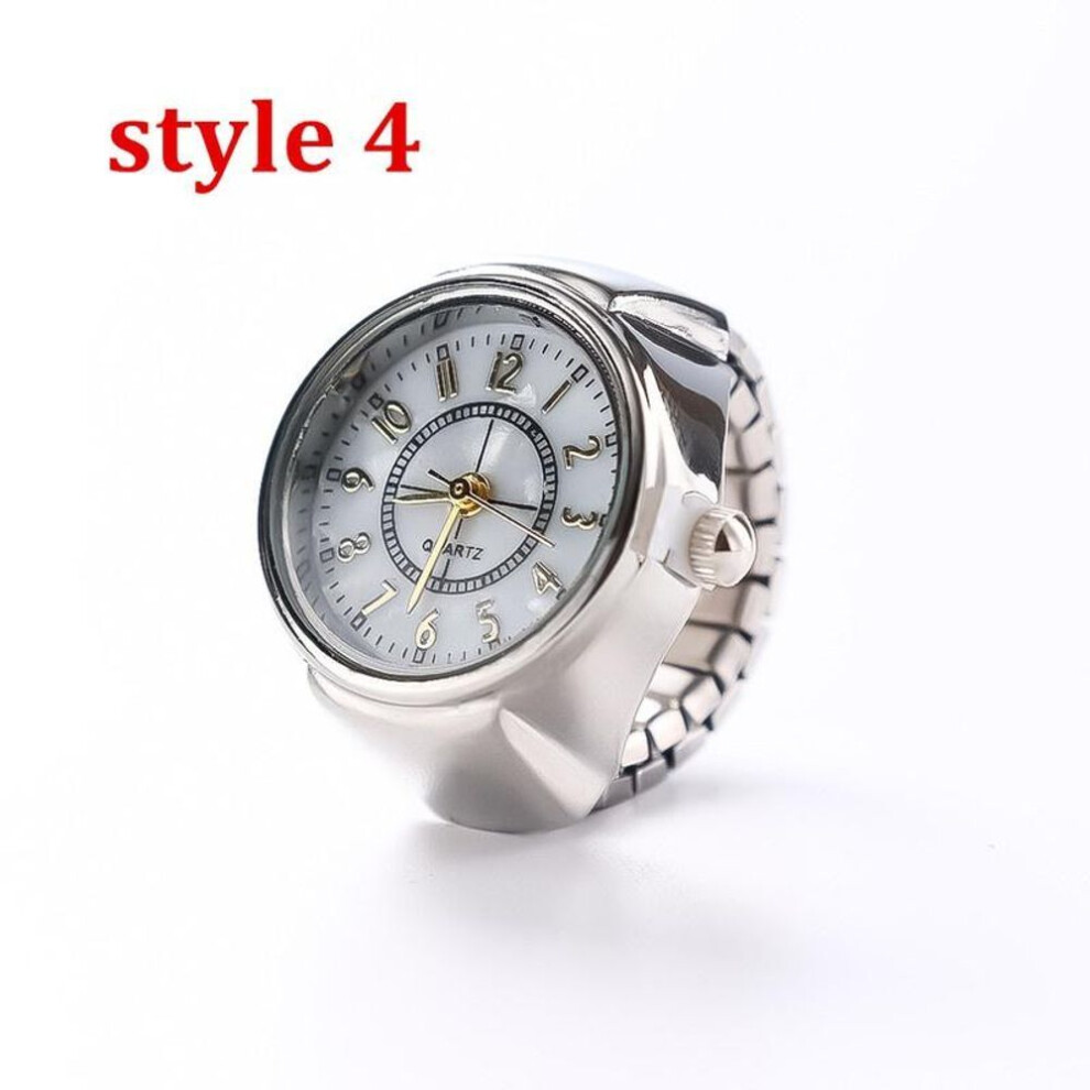 (style 4) Retro Punk Quartz Finger Watch Ring For Women Men Couple Rings Digital Watches Elastic Stretchy Finger Band Rings Clock