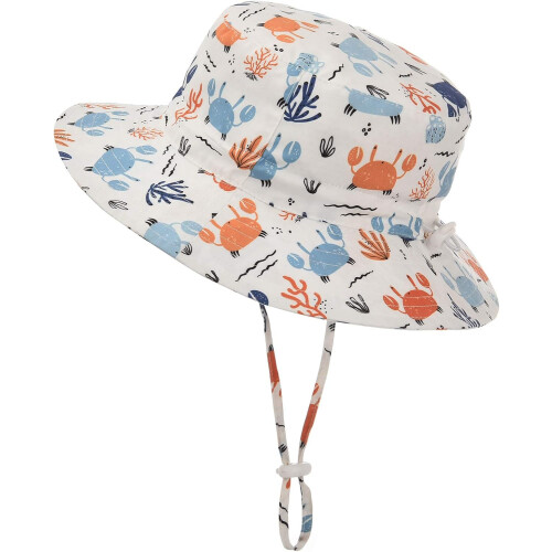(12-24 Months, Crab) Baby Sun Hat Adjustable - Outdoor Toddler Swim ...