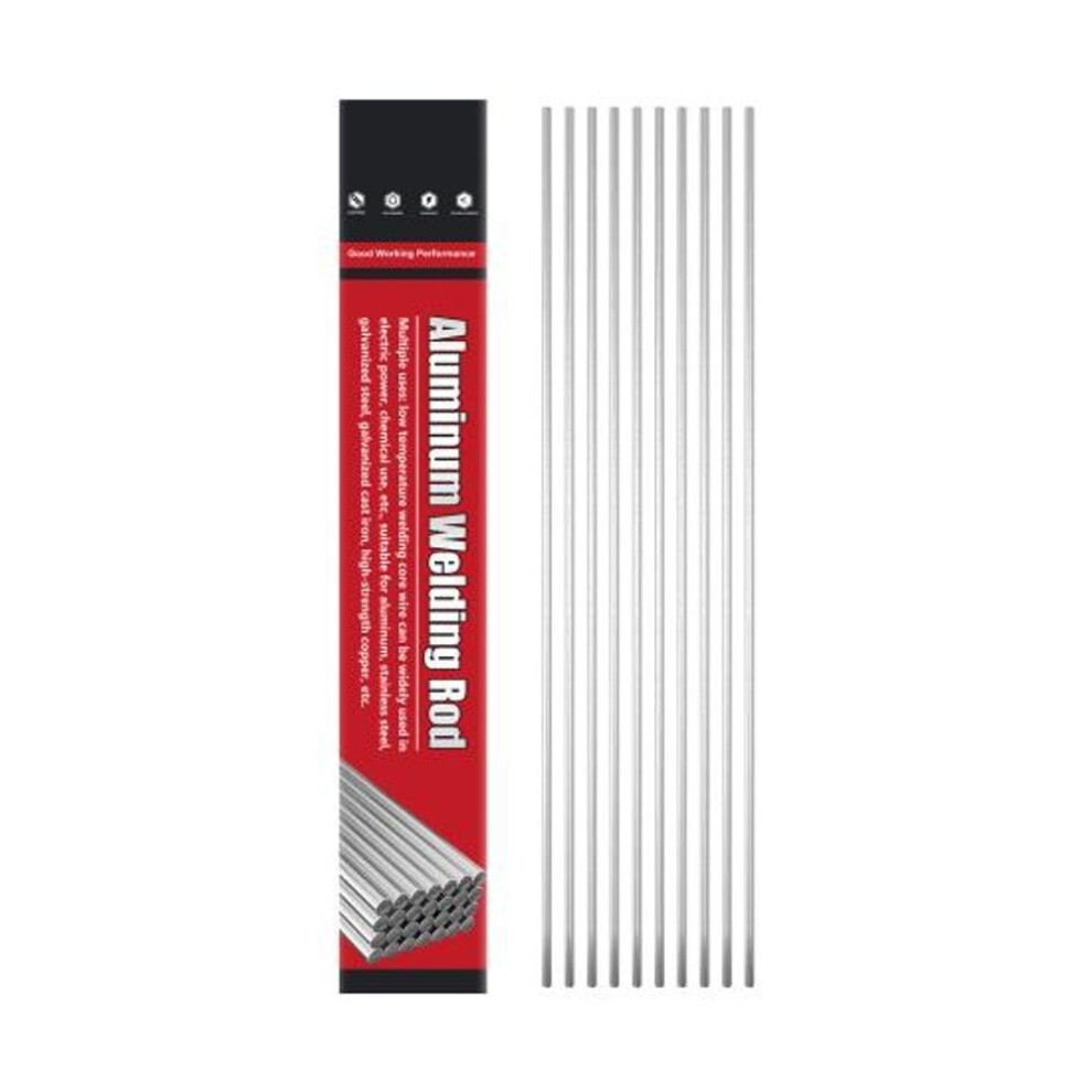 (S) 10pcs Aluminum Welding Rods High Strength Corrosion Resistant Durable Low Temperature Aluminum Weld Rods Repair Tools Electric Power