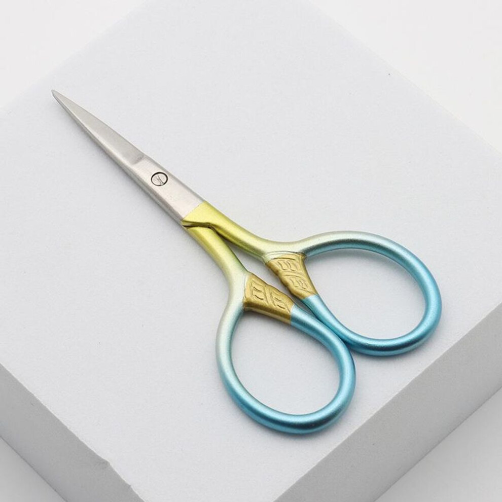 (blue) Stainless Steel Sewing Needlework Scissors Household Embroidery Thread Shears Cutter Handicraft Tools Tailor Scissors