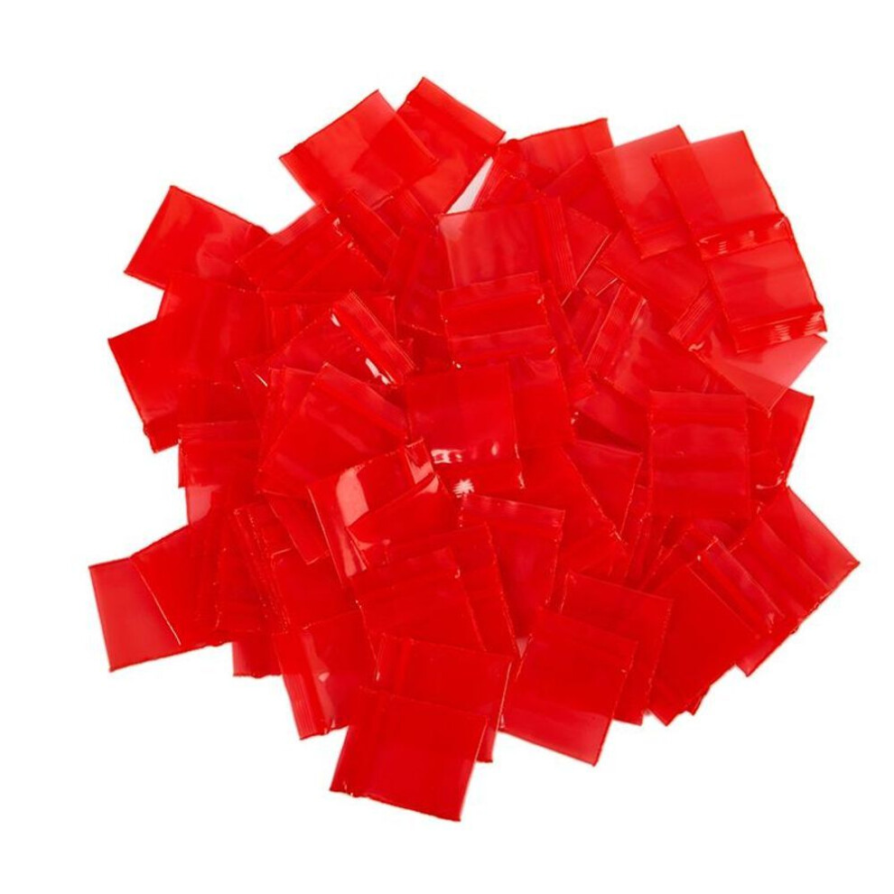 (red) 100pcs Plastic Packaging Bags Ziplock Pill Packaging Pouches  Mini Zip Lock Bags Zipper Bag Ziplock Bag
