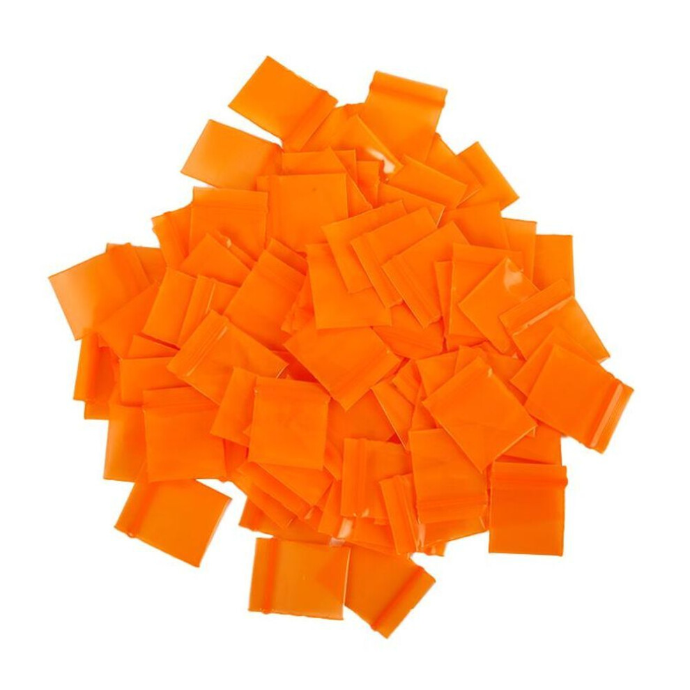 (orange) 100Pcs Plastic Packaging Bags Ziplock Pill Packaging Pouches  Mini Zip Lock Bags Zipper Bag Ziplock Bag