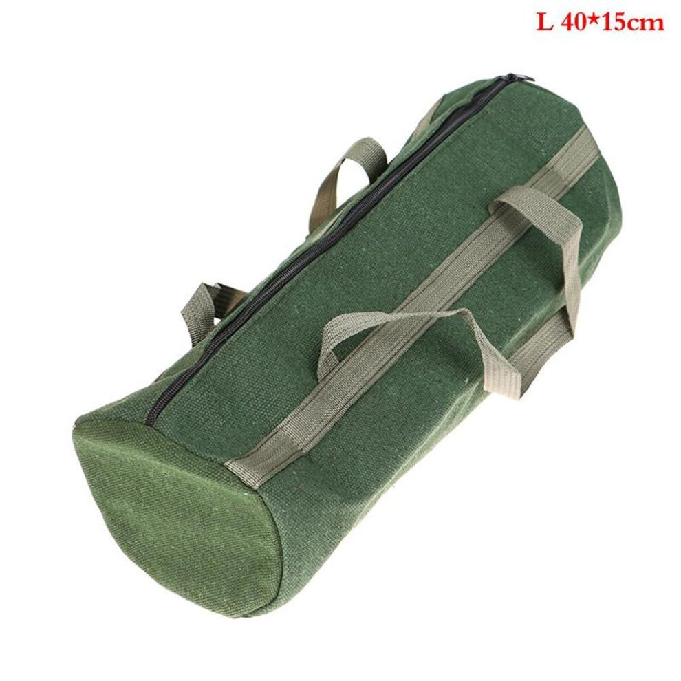 (L) 1pcs Durable Thicker Canvas Tool Pouch For Electrical Tool Storage Organizer Bag