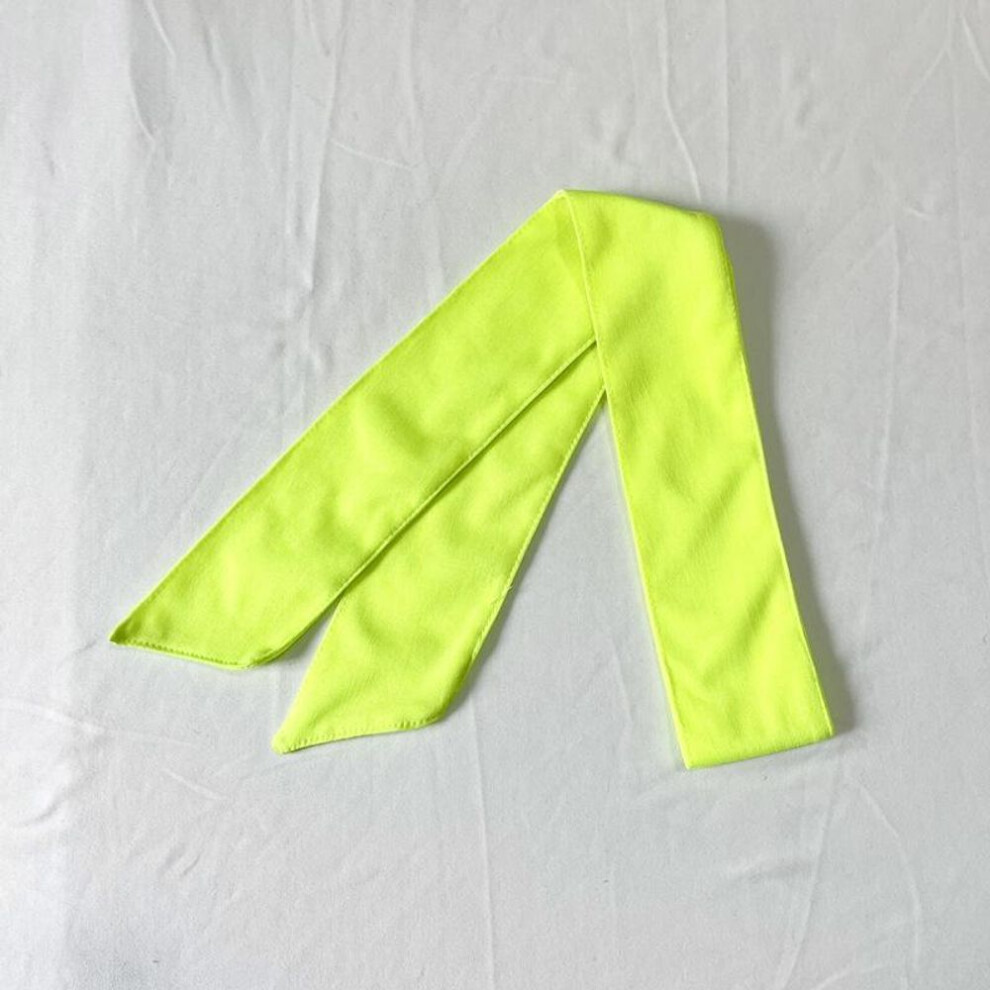 (green) Cotton Tie Back Headbands Stretch Sports Sweatbands Hair Band Moisture Wicking Workout Bandanas Running Men Women Bands