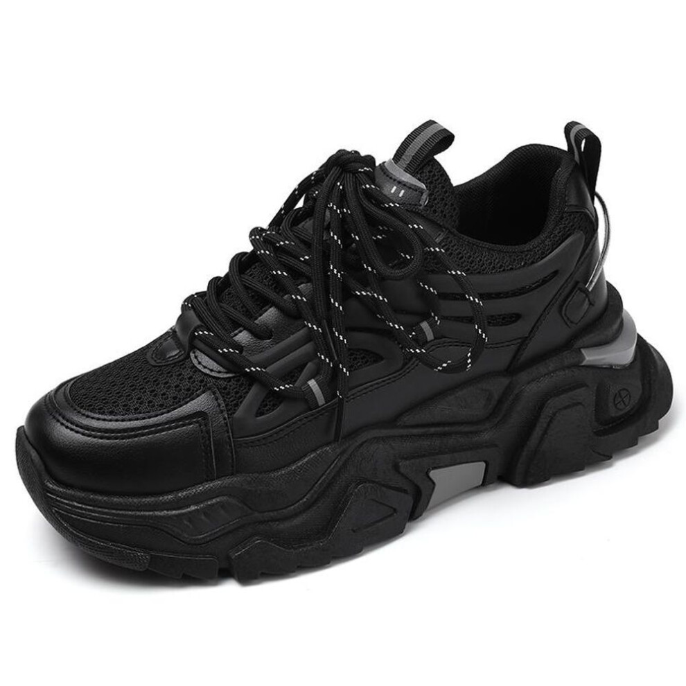 (black, 44) 2024 Autumn and Winter New Thick Sole Increase Korean Version of the Trend All Sports Running Shoes Men&apos;s Casual Shoes, Running Shoes