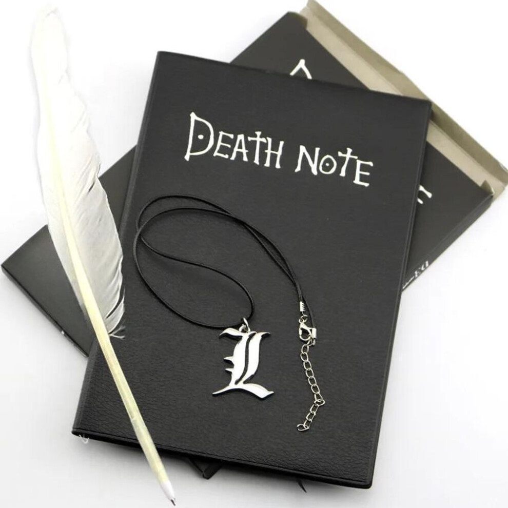 (as the picture) A5 Anime Death Note Notebook Set Leather Journal Collectable Death Note Notebook School Large Anime Theme Writing Journal