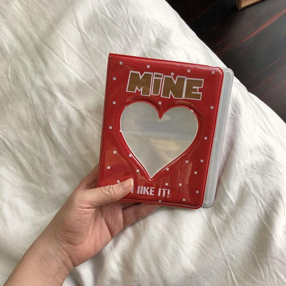 (red) 64pockets Mini Photo Album Cartoon Album Photo Photocard Holder Book Collect Kpop Album De Fotos Kpop Photocard Binder