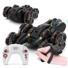 (Dual remote control,black)High Speed Swing Remote Control Car Children Remote Control Car Stunt Car Remote Control Car Toys