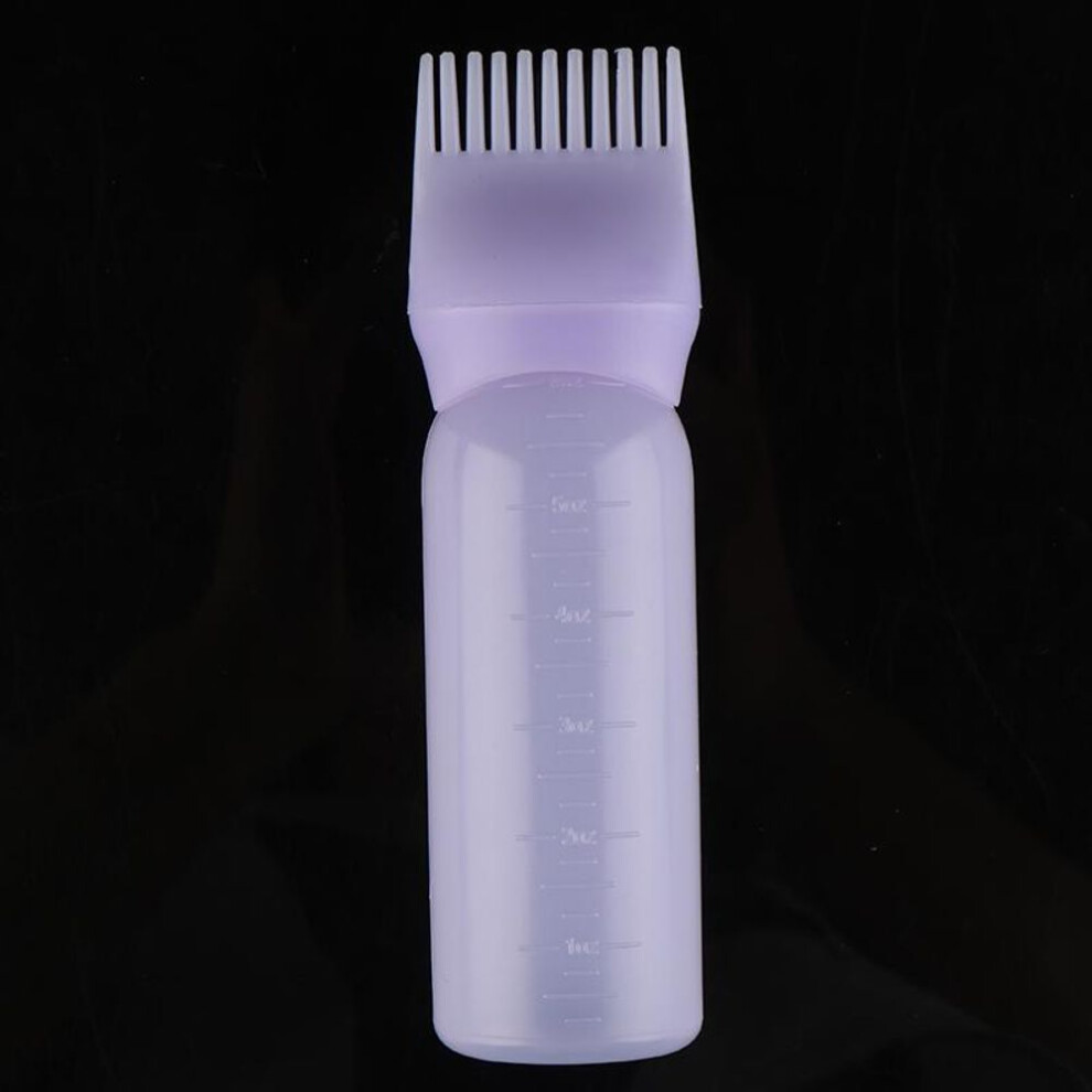 (purple) 120Ml Hair Dye Bottle With Applicator Brush Salon Hair Coloring Dyeing Bottles