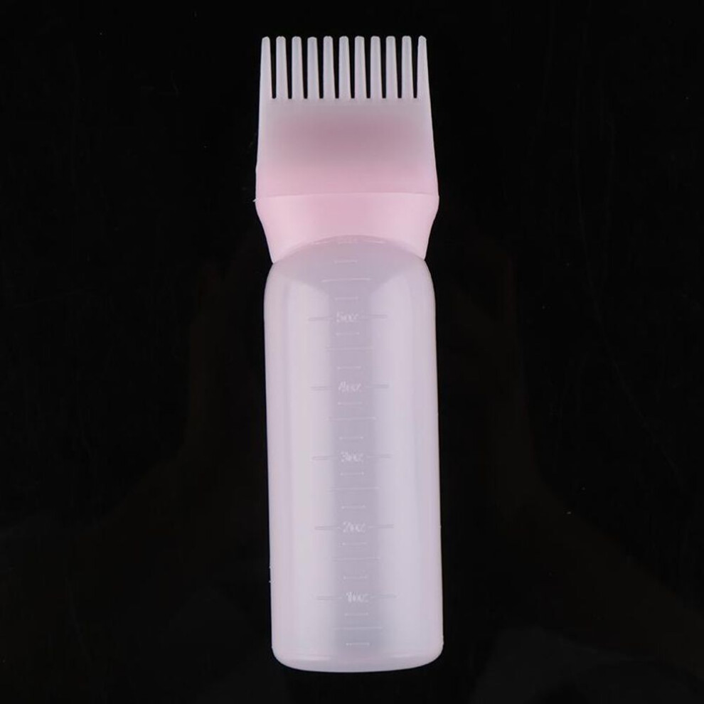 (pink) 120ml Hair Dye Bottle With Applicator Brush Salon Hair Coloring Dyeing Bottles