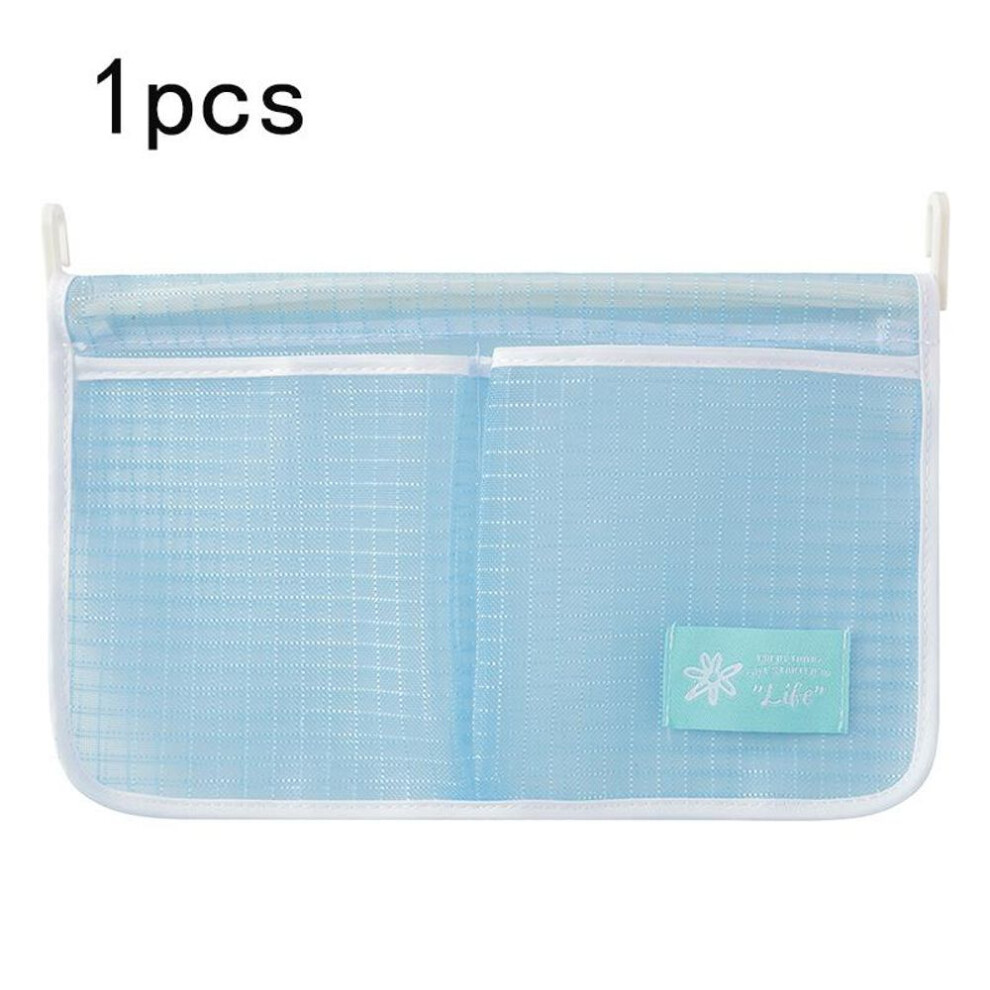 (blue, 1pcs) 1/2pcs Refrigerator Storage Mesh Bag Portable Seasoning Food Snacks Net Bag Double Compartment Hanging Bag Kitchen Accessories-image-OPC-PG2KRP7-NEW
