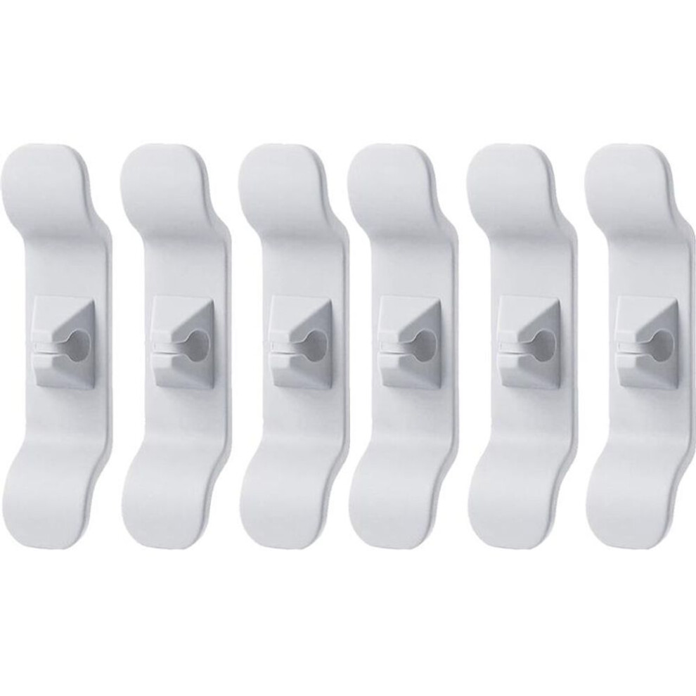 (white, 6pcs) 3/6pcs Cord Wrapper Organizer Clips Holder Wire Hider Cable Winder Management Wrap For Kitchen Appliance Stand Blender Mixers