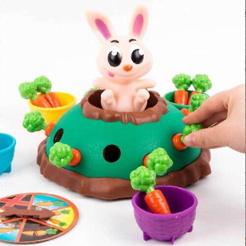 Creative and interesting multiplayer tabletop game the scary electric Tricky Bunny pulling out carrots 2