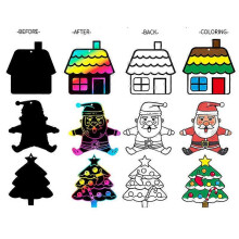 12 children's Christmas doodle drawing paper art doodle Christmas doodle drawing set